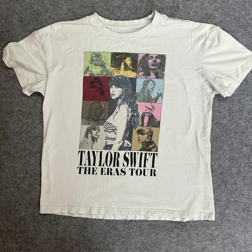 Taylor Swift The Eras Tour 2023 T-Shirt Medium White Official Concert Merch